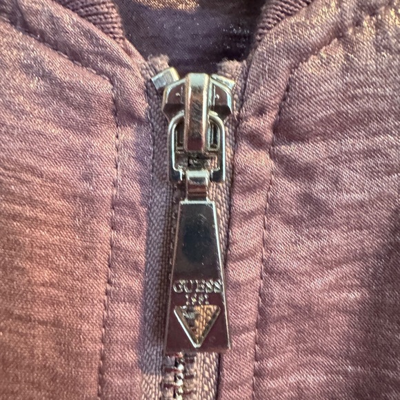 ✨ GUESS Los Angeles Ruffle Sleeve Bomber Jacket ✨ - Picture 8 of 10